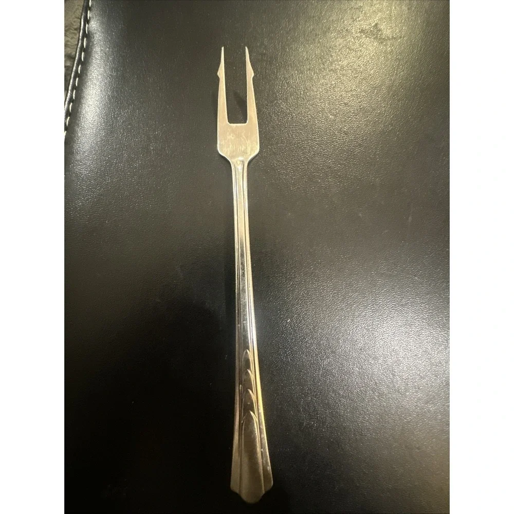 Vintage Short Handle Pickle Olive Fork EKS7 STAINLESS‎ by EKCO USA